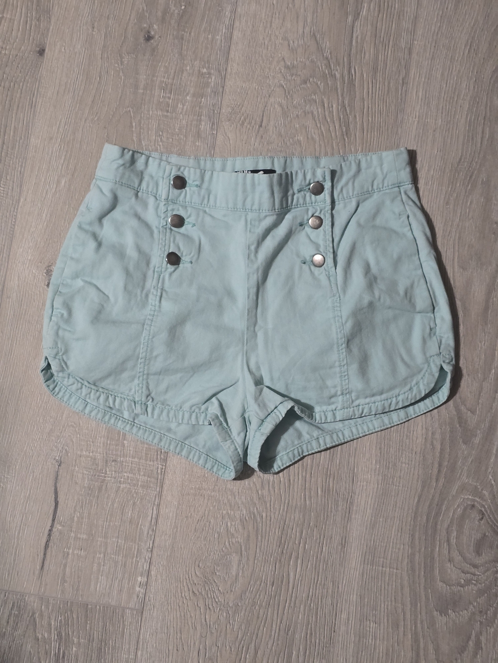 High-Waist Sailor Style Women's Shorts in Light Mint